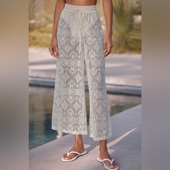 ✨ Anthropologie Farm Rio High-Rise Pull-On Pant Sz L - Picture 1 of 7
